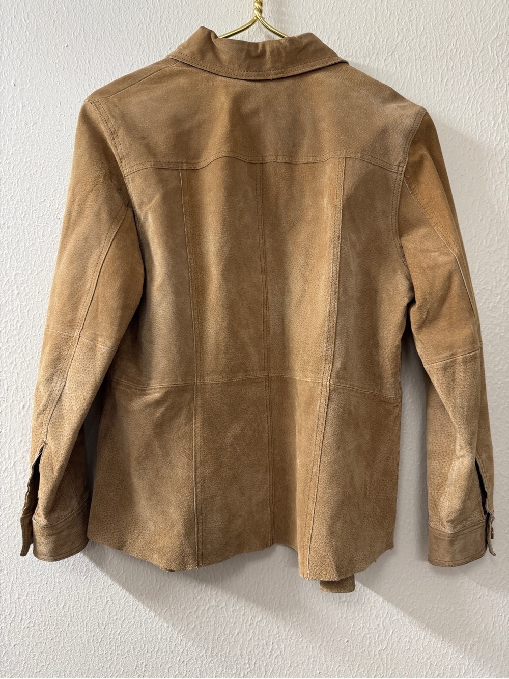 Vintage Nygard Tan Leather Button-Front Jacket - Picture 2 of 8